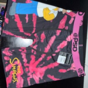 PSD The Simpsons Pink and Black Men's Shorts